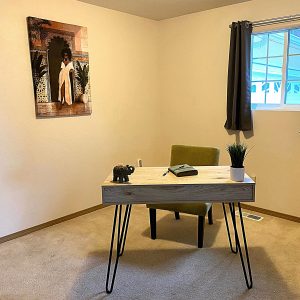 Staged Room - Black Woman Painting