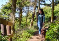 Tori and her dog Kai Hiking on Whidbey